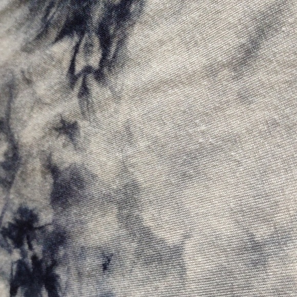 Two Sisters M/L Blue Tie Dye High Low Asymmetrical Hem Quarter Sleeve Tunic Top - Picture 13 of 13